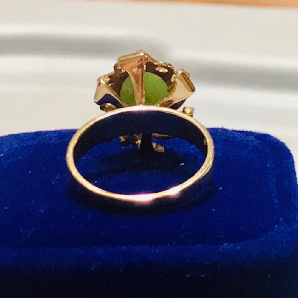 ❌❌❌SOLD❌❌❌ANTIQUE NATURAL JADE 10 KT YELLOW - Picture 10 of 13